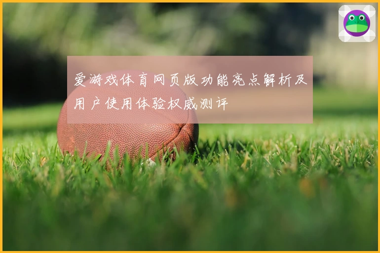 爱游戏体育网页版功能亮点解析及用户使用体验权威测评